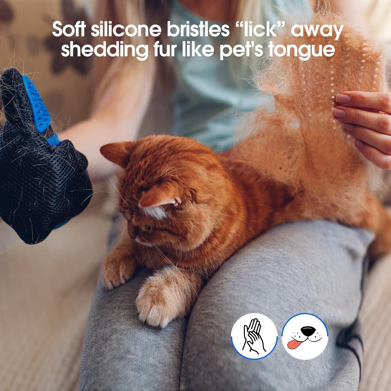 Gant De Toilettage Pour Animaux De Compagnie, Gant De Toilettage Doux Pour Animaux De Compagnie, Gant Efficace Pour Enlever Les Poils D'Animaux Domestiques, Gant De Démêlage, Gant De Massage Avec