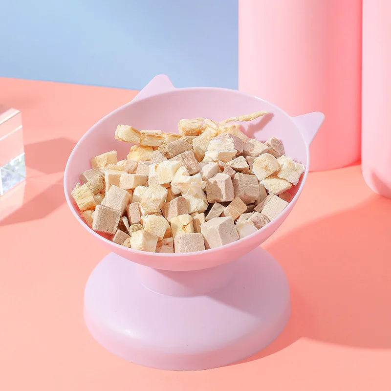 Pet Food Bowl High Bottom Tilt Neck Protector Antichoking Dog and Cat Water Bowl Antidumping Cat Drinking Feeding Supplies